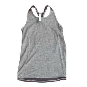 Coreio size XS racer  back tank top. Grey on grey color block .Polyester Lycra b